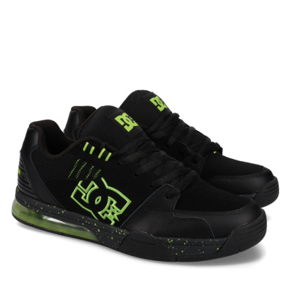 dcshoes, Versatile Le - Chaussures en cuir pour Homme, BLACK/LIME (002) Versatile Le - Leather Shoes for Men  ADYS200076