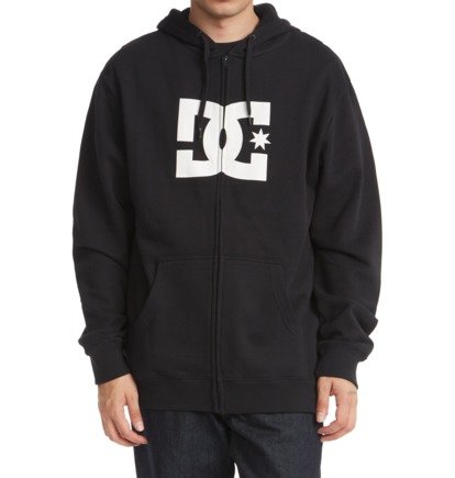 スノーボード DC Logo Zip-Up Hoodie DC Star - Zip-Up Hoodie for Men - Men's Black Zip-Up Hoodie | DC Shoes