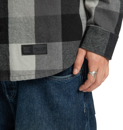 dcshoes, Ruckus - Camicia a maniche lunghe con cappuccio da Uomo, BLACK (kvj0) Ruckus - Hooded Long Sleeve Shirt for Men  ADYWT03104