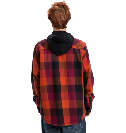 dcshoes, Ruckus - Hooded Long Sleeve Shirt for Men, PICANTE (nqv0) Ruckus - Hooded Long Sleeve Shirt for Men  ADYWT03104