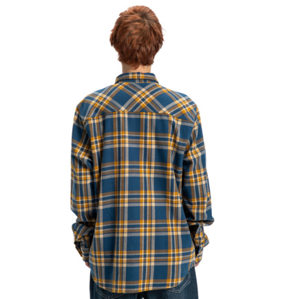 dcshoes, Marshal - Camicia in flanella da Uomo, DARK DENIM (brq0) Marshal - Flannel Shirt for Men  ADYWT03116
