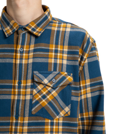 dcshoes, Marshal - Camicia in flanella da Uomo, DARK DENIM (brq0) Marshal - Flannel Shirt for Men  ADYWT03116