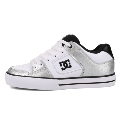 dcshoes, Pure - Chaussures en cuir pour Femme, WHITE/SILVER (102) PURE  DC03068