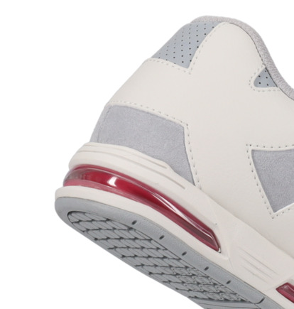 dcshoes, DC Command Se - Chaussures en cuir pour Femme, GREY/OFFWHITE/CORAL (025) DC Command Se - Leather Shoes for Women  DC03278
