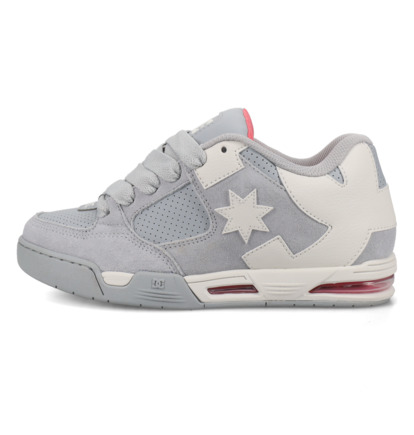 dcshoes, DC Command Se - Chaussures en cuir pour Femme, GREY/OFFWHITE/CORAL (025) DC Command Se - Leather Shoes for Women  DC03278