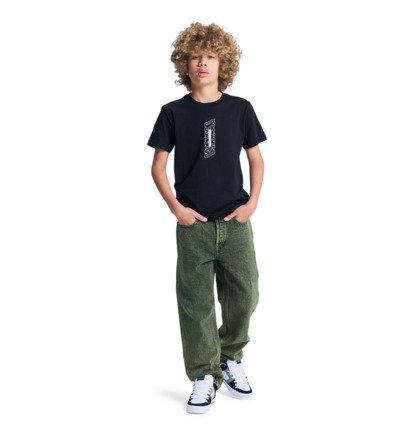 dcshoes, Worker Baggy Denim Bronze - Pantaloni in denim da Ragazzo 8-16, BRONZE GREEN (gqq0) Worker Baggy Denim Bronze - Denim Trousers for Boys 8-16  EDBDP03060