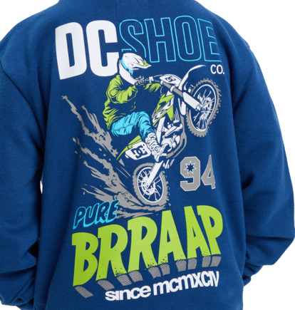 dcshoes, DC Brap - Felpa con cappuccio e zip da Ragazzo 8-16, ESTATE BLUE (bsw0) DC Brap - Zip Hoodie for Boys 8-16  EDBSF03121
