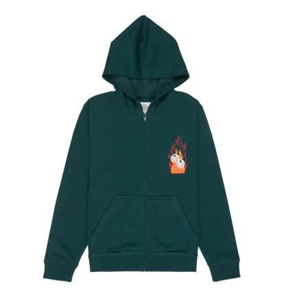 Burning Dice - Zip-Up Hoodie for Boys 8-16  EDBSF03143