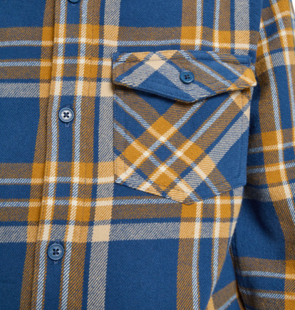 dcshoes, Marshal Flannel - Camicia in flanella da Ragazzo 8-16, DARK DENIM (brq0) Marshal Flannel - Flannel Shirt for Boys 8-16  EDBWT03061