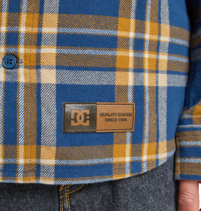 dcshoes, Marshal Flannel - Camicia in flanella da Ragazzo 8-16, DARK DENIM (brq0) Marshal Flannel - Flannel Shirt for Boys 8-16  EDBWT03061