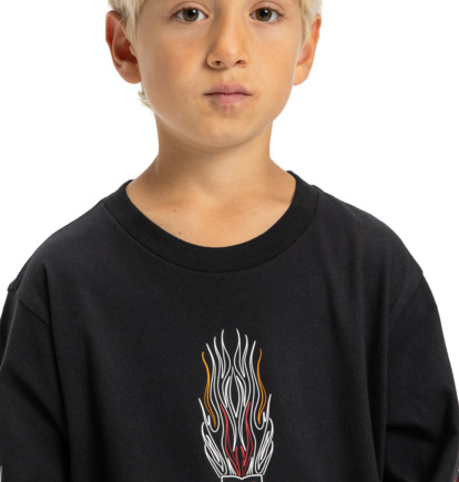 dcshoes, Burnt Out - Long Sleeve T-Shirt for Boys 8-16, BLACK (kvj0) Burnt Out - Long Sleeve T-Shirt for Boys 8-16  EDBZT03424