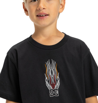 dcshoes, Burnt Out - Maglietta a maniche corte da Ragazzo 8-16, BLACK (kvj0) Burnt Out - Short Sleeve T-Shirt for Boys 8-16  EDBZT03425
