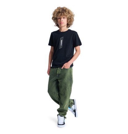 dcshoes, DC Omega - Short Sleeve T-Shirt for Boys 8-16, BLACK (kvj0) DC Omega - Short Sleeve T-Shirt for Boys 8-16  EDBZT03426