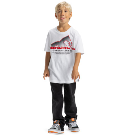 dcshoes, Slathletic - Short Sleeve T-Shirt for Boys 8-16, WHITE (wbb0) Slathletic - Short Sleeve T-Shirt for Boys 8-16  EDBZT03433