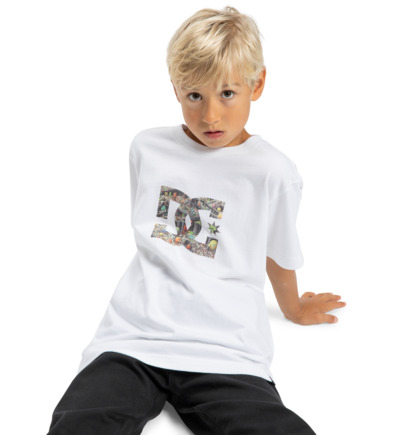 dcshoes, DC Star Filled - Short Sleeve T-Shirt for Boys 8-16, WHITE (wbb0) DC Star Filled - Short Sleeve T-Shirt for Boys 8-16  EDBZT03436