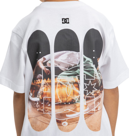 dcshoes, DC Handy Cam - Maglietta a maniche corte da Ragazzo 8-16, WHITE (wbb0) DC Handy Cam - Short Sleeve T-Shirt for Boys 8-16  EDBZT03440