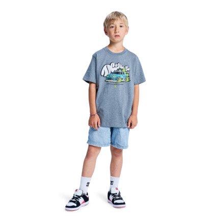 dcshoes, Tire Fire - Short Sleeve T-Shirt for Boys 8-16, DARK GREY HEATHER (krdh) Tire Fire - Short Sleeve T-Shirt for Boys 8-16  EDBZT03442