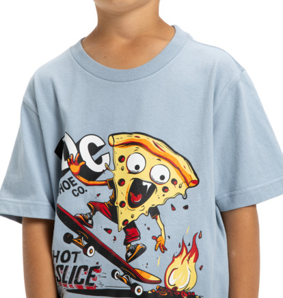 dcshoes, Hot Slice - Short Sleeve T-Shirt for Boys 8-16, BLUE FOG (bgj0) Hot Slice - Short Sleeve T-Shirt for Boys 8-16  EDBZT03443