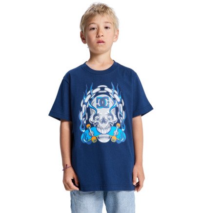 Burning Skull - Short Sleeve T-Shirt for Boys 8-16  EDBZT03455