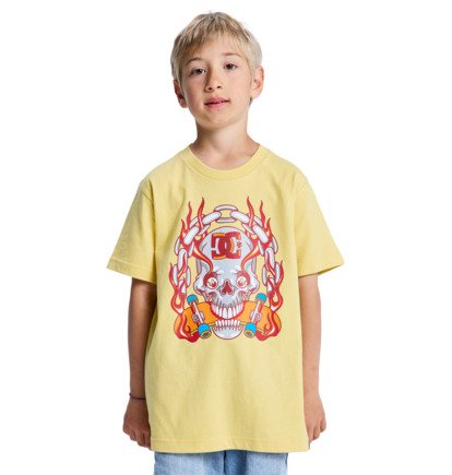 Burning Skull - Short Sleeve T-Shirt for Boys 8-16  EDBZT03455