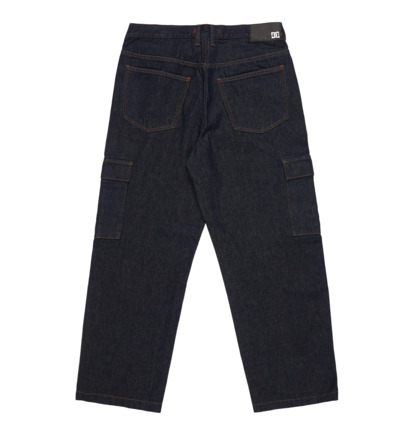 dcshoes, Worker Baggy Denim Cargo Rir - Jeans in denim da Uomo, DARK DENIM (brq0) Worker Baggy Denim Cargo Rir - Denim Jeans for Men  EDYDP03428