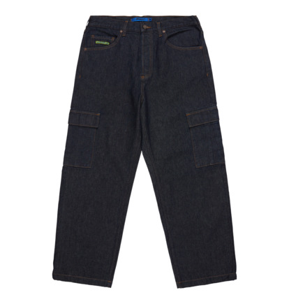 dcshoes, Worker Baggy Denim Cargo Rir - Jeans in denim da Uomo, DARK DENIM (brq0) Worker Baggy Denim Cargo Rir - Denim Jeans for Men  EDYDP03428