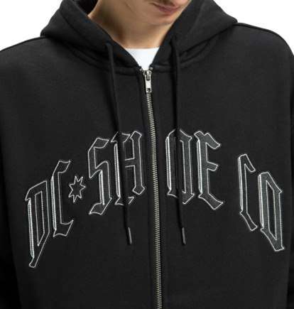 dcshoes, Planted - Felpa con cerniera integrale e cappuccio da Uomo, BLACK (kvj0) Planted - Full Zip Hoodie for Men  EDYFT03558