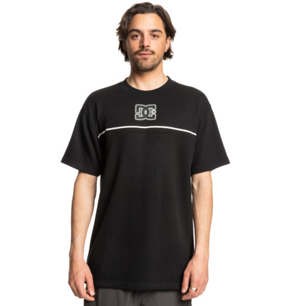 dcshoes, Stripe Stone - Short Sleeves T-Shirt for Men, BLACK (kvj0) Stripe Stone - Short Sleeves T-Shirt for Men  EDYKT03533