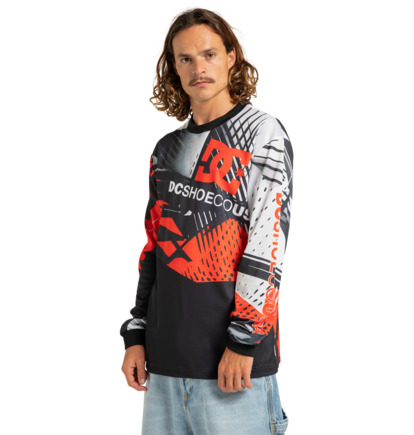 dcshoes, Burn Out - Long Sleeves T-Shirt for Men, ORANGE POPSICLE (nls0) Burn Out - Long Sleeves T-Shirt for Men  EDYKT03535