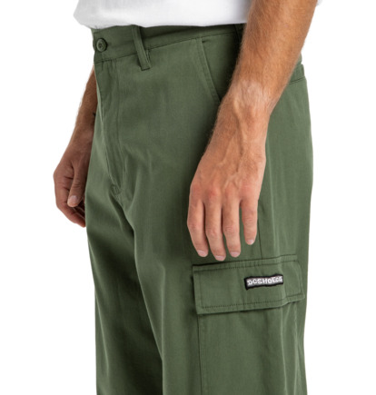dcshoes, Worker Baggy Cargo - Chino Trousers for Men, BRONZE GREEN (gqq0) Worker Baggy Cargo - Chino Trousers for Men  EDYNP03170