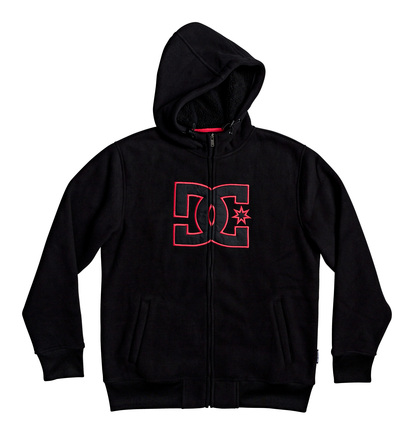 New Star Sherpa Lined Zip Up Polar Fleece Hoodie for Men DC Shoes