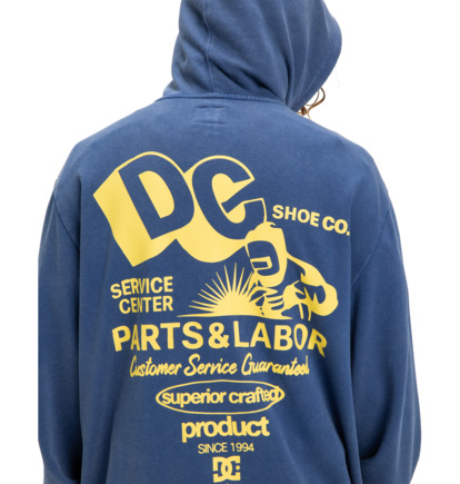 dcshoes, DC Parts Dep - Felpa con cappuccio e zip da Uomo, ESTATE BLUE (bsw0) DC Parts Dep - Zip Hoodie for Men  EDYSF03257