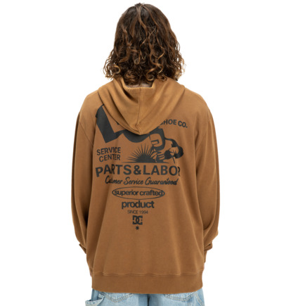 dcshoes, DC Parts Dep - Felpa con cappuccio e zip da Uomo, TOFFEE (cqf0) DC Parts Dep - Zip Hoodie for Men  EDYSF03257