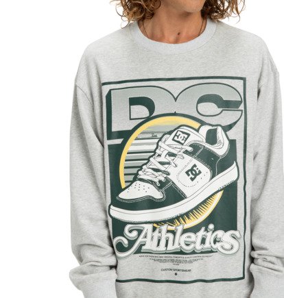 dcshoes, Manteca Tribute - Felpa da Uomo, LIGHT HEATHER GREY (sfrh) Manteca Tribute - Sweatshirt for Men  EDYSF03260