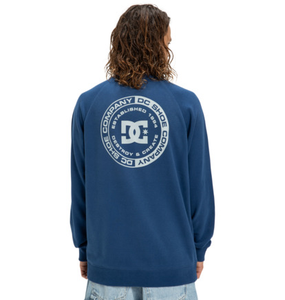 dcshoes, DC Corpo Raglan - Felpa da Uomo, ESTATE BLUE (bsw0) DC Corpo Raglan - Sweatshirt for Men  EDYSF03262