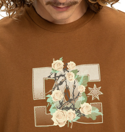 dcshoes, Rose And Thorn Star - T-Shirt à manches courtes pour Homme, TOFFEE (cqf0) Rose And Thorn Star - Short Sleeve T-Shirt for Men  EDYZT04347