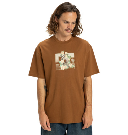 dcshoes, Rose And Thorn Star - T-Shirt à manches courtes pour Homme, TOFFEE (cqf0) Rose And Thorn Star - Short Sleeve T-Shirt for Men  EDYZT04347