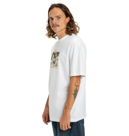 dcshoes, Rose And Thorn Star - T-Shirt à manches courtes pour Homme, WHITE (wbb0) Rose And Thorn Star - Short Sleeve T-Shirt for Men  EDYZT04347
