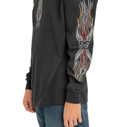 dcshoes, Burn Out Hls - Camisa de manga larga para hombre, BLACK (kvj0) Burn Out Hls - Long Sleeve Shirt for Men  EDYZT04355