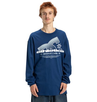 dcshoes, Slathletic Hls - Maglietta a Maniche Lunghe da Uomo, ESTATE BLUE (bsw0) Slathletic Hls - Long Sleeve T-Shirt for Men  EDYZT04357
