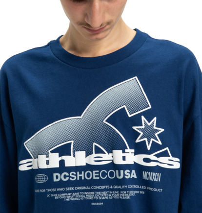 dcshoes, Slathletic Hls - Maglietta a Maniche Lunghe da Uomo, ESTATE BLUE (bsw0) Slathletic Hls - Long Sleeve T-Shirt for Men  EDYZT04357