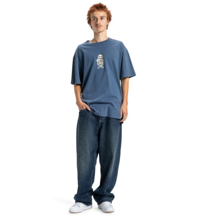 dcshoes, Laugh Stack - T-Shirt à manches courtes pour Homme, DARK DENIM (brq0) Laugh Stack - Short Sleeve T-Shirt for Men  EDYZT04359