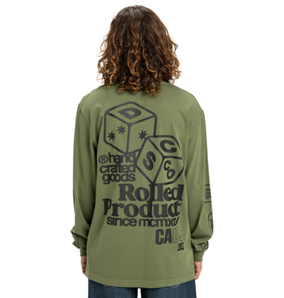 dcshoes, Hi Rolling Hls - T-shirt manches longues pour Homme, BRONZE GREEN (gqq0) Hi Rolling Hls - Long Sleeve T-Shirt for Men  EDYZT04365