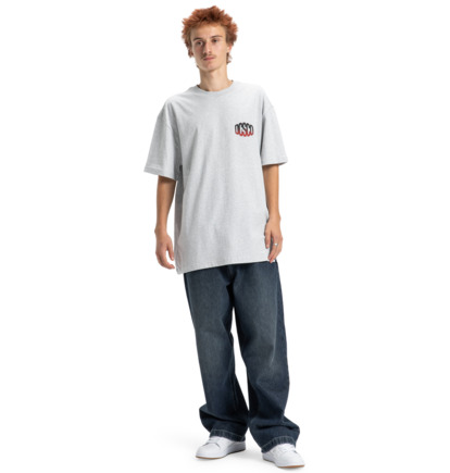 dcshoes, Squash It - T-Shirt à manches courtes pour Homme, LIGHT HEATHER GREY (sfrh) Squash It - Short Sleeve T-Shirt for Men  EDYZT04372