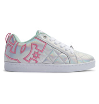 DC Shoes Court Graffik - Leren Schoenen voor Kinderen, Zwart Wit Rood, 50 EU : DC Shoes