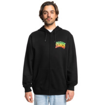 Hot Box - Full Zip Hoodie for Men - Men's Black Full Zip Hoodie