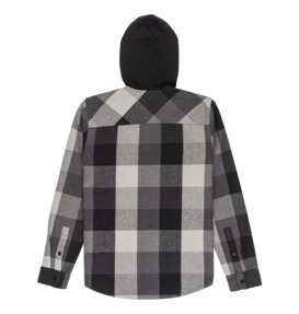 dcshoes, Ruckus Hooded - Camicia a maniche lunghe con cappuccio da Ragazzo 8-16, BLACK (kvj0) Ruckus Hooded - Hooded Long Sleeve Shirt for Boys 8-16  ADBWT03016