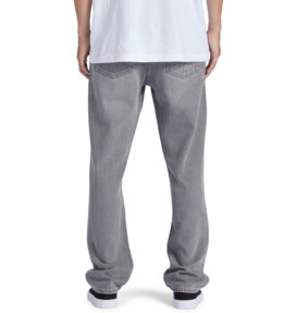 dcshoes, Worker - Jeans Vestibilità straight da Uomo, GREY WASH (kzmw) Worker - Straight Fit Jeans for Men  ADYDP03074