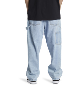 dcshoes, Worker Baggy - Pantaloni da carpentiere in denim da Uomo, INDIGO LIGHT (bfbw) Worker Baggy - Carpenter Denim Trousers for Men  ADYDP03087