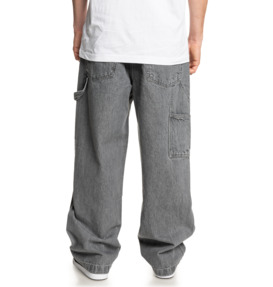 dcshoes, Worker Baggy - Jeans da carpentiere da Uomo, MEDIUM GREY (kpvw) Worker Baggy - Carpenter Denim Pants for Men  ADYDP03092